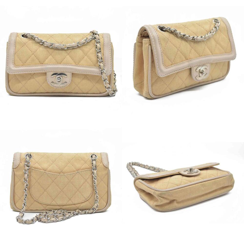 CHANEL 2006-2008 Medium Classic Lambskin Trimmed Canvas Line - Picture 2 of 15